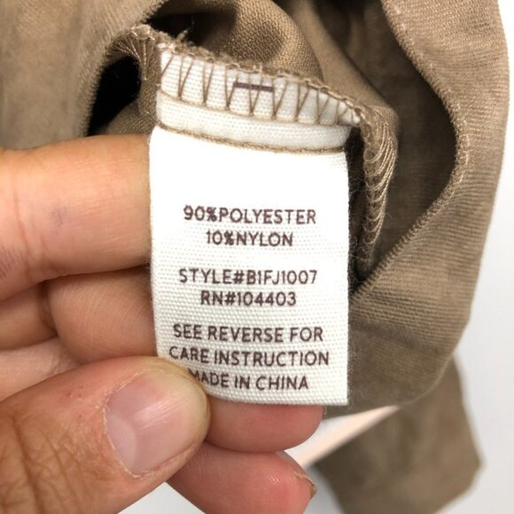 NWT Darling Fashions Tan Almond Marvels Canvas Neutral Lightweight Jacket size M - Picture 10 of 14